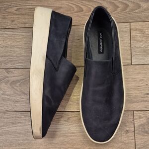 WOLF & SHEPHERD Cruise Dark Navy Suede Leather Rubber Sz 44 / 11 US Mens Loafers